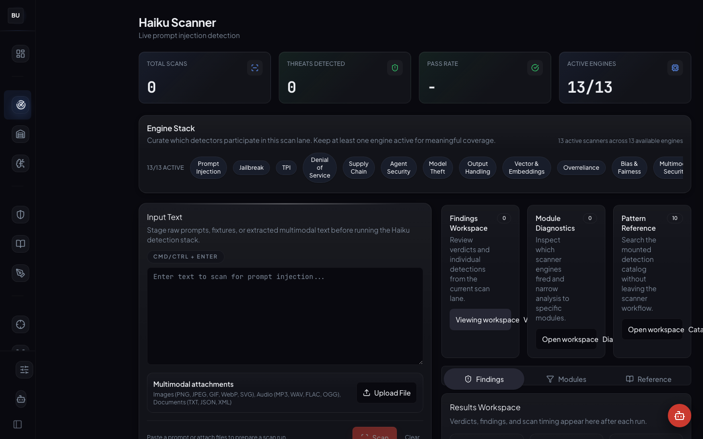 Haiku Scanner pipeline, production view