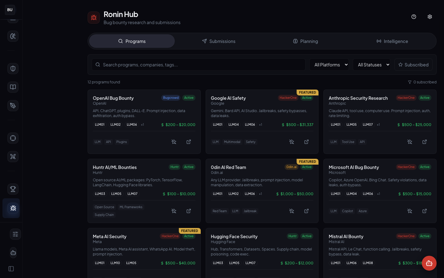 Ronin Hub submissions pipeline
